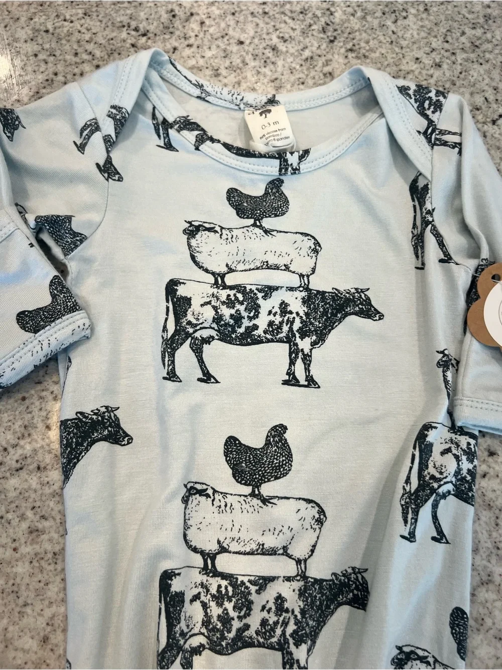 NWT! Kate Quinn bamboo gown 0-3 months baby